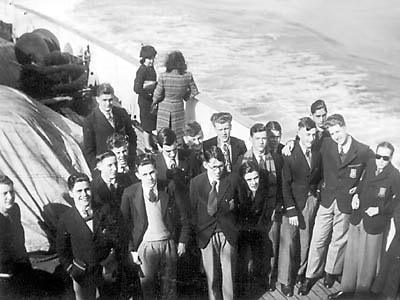 1948 The first trip to Blois from the Boys County Grammar School for Boys. On the Newhaven to Dieppe Ferry